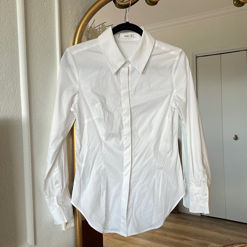 Mango tailored white shirt